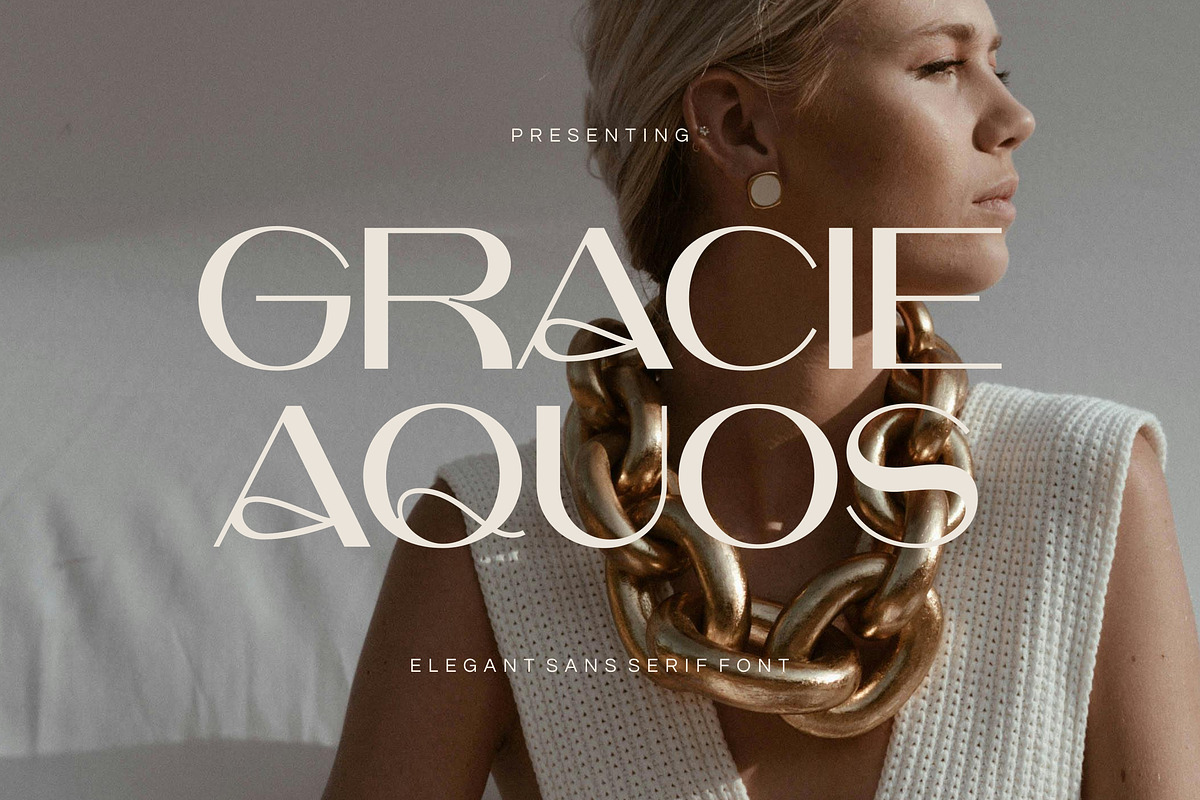Gracie Aquos - Elegant Sans Serif, a Sans Serif Font by Imoodev (Photo 1 of 5)