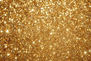 Glittering gold glitter particles, an Illustration by wavebreak
