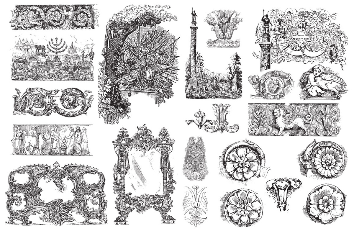 Vintage Architecture Design Elements, an Illustration by Vertigo Creative Products (Photo 3 of 8)