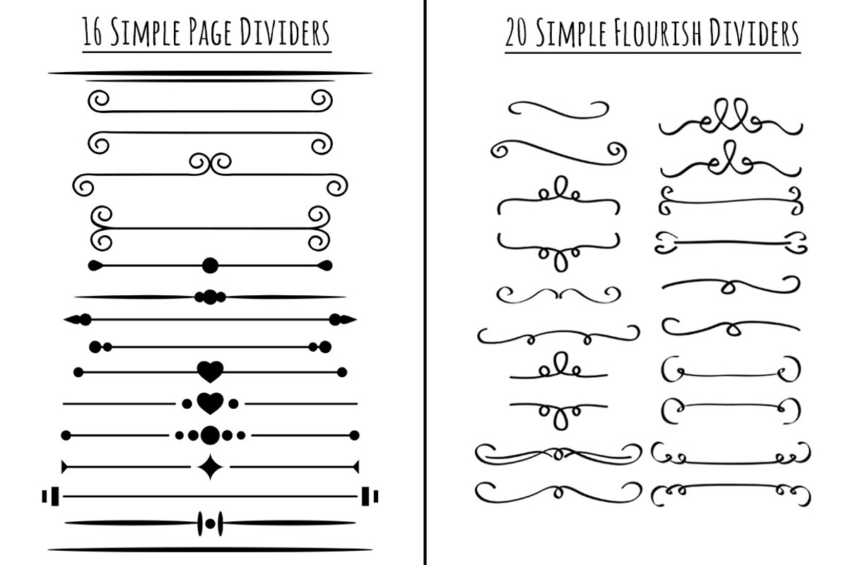 90 Simple Dividers Mega Pack, an Object Graphic by The Digital Download Shop (Photo 2 of 4)