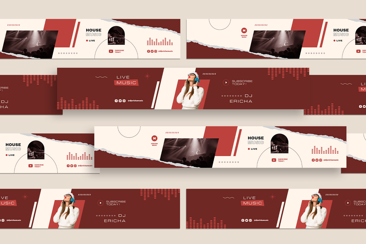 Music DJ Youtube Cover, a Social Media Template by MikroType Std (Photo 4 of 4)