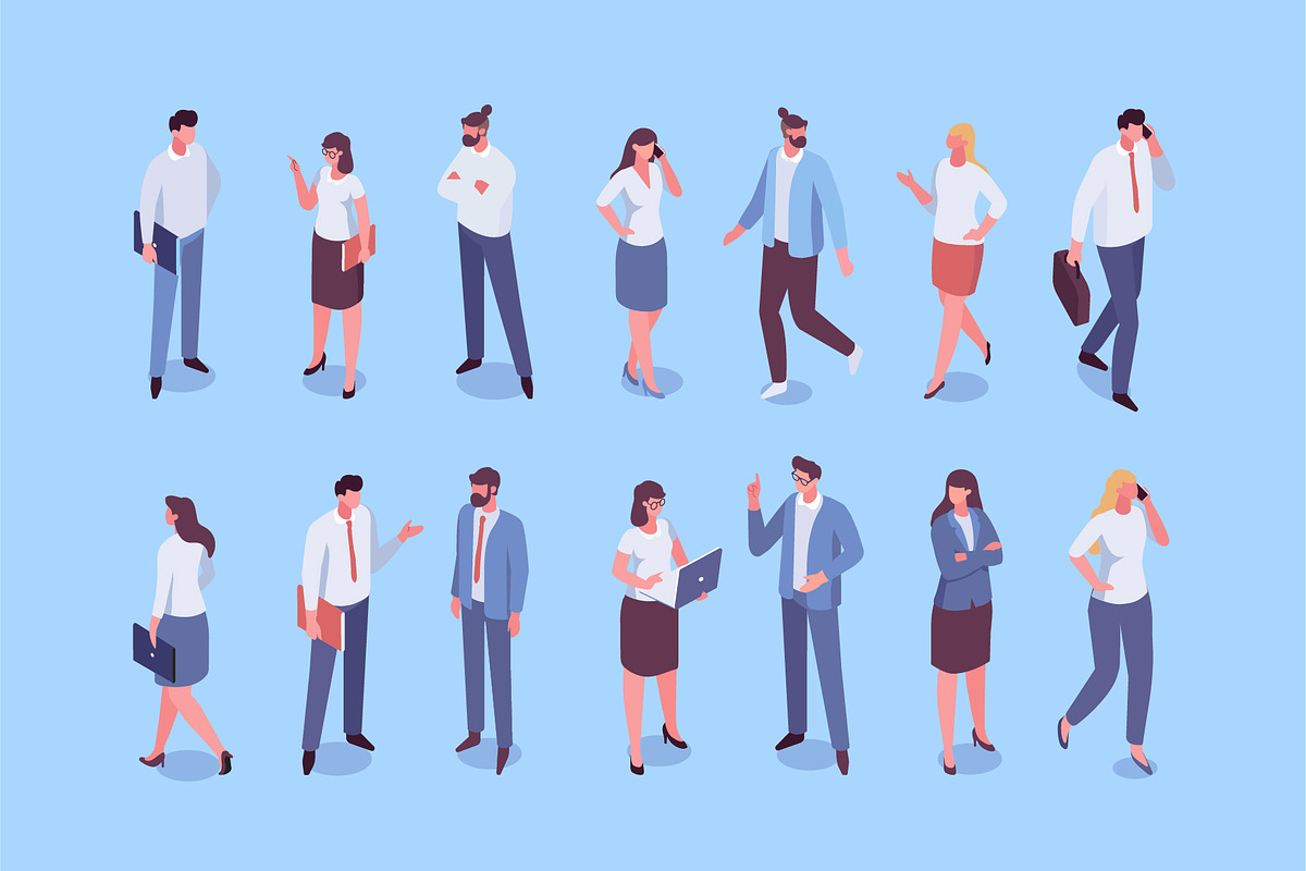Isometric Business People Vector Set, a Finance Illustration by Vector_Art (Photo 12 of 14)