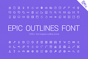 Epic Outlines Font, a Symbol Font by EpicShop (Thumbnail 1 of 3)