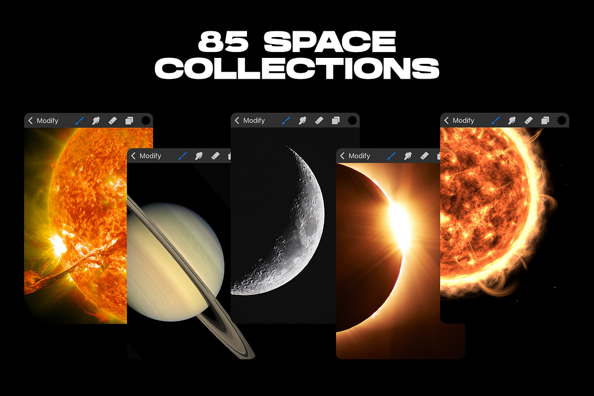 Procreate Galaxy Brushes, a Brush Add-On by Nurmiftah (Photo 5 of 10)