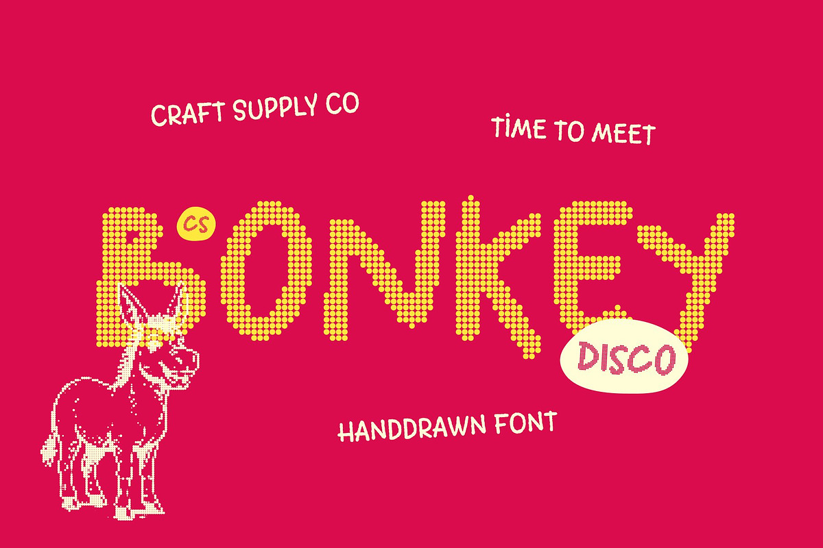 CS Bonkey Disco, a Handwritten Font by Craft Supply Co. (Photo 1 of 8)