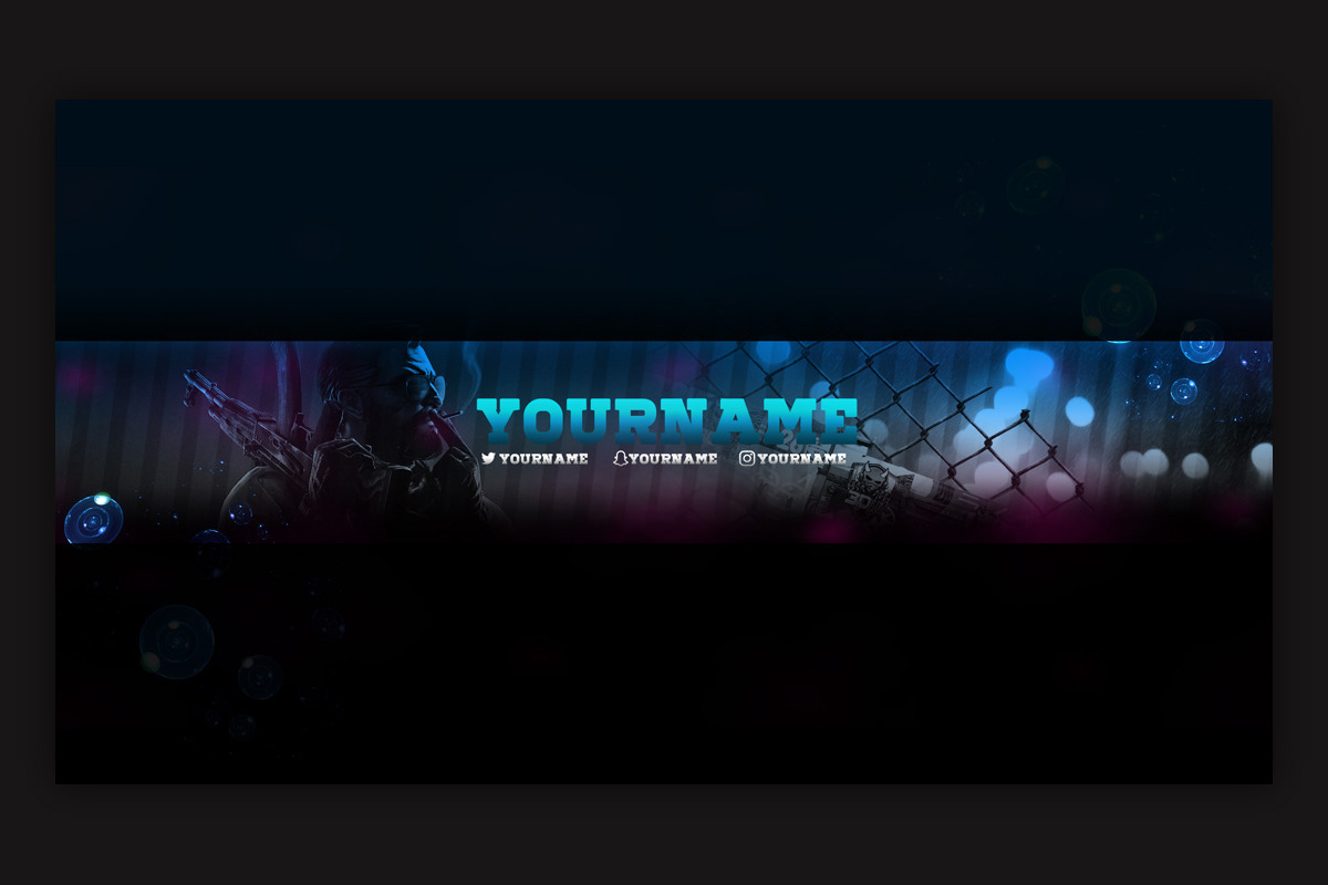 10 Gaming YouTube Banner Template, a Social Media Template by immenseart (Photo 8 of 11)