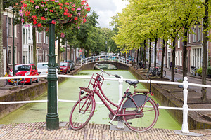 Delft city view in the Netherlands, a Transportation Photo by BOOCYS