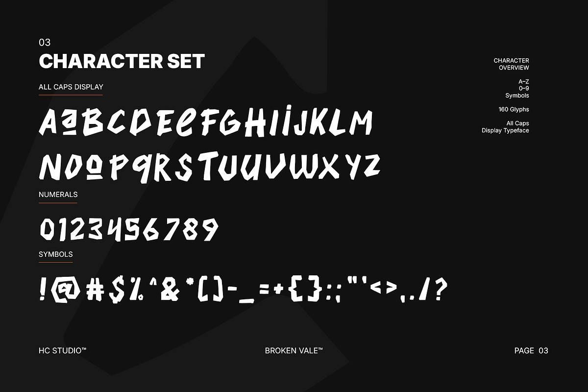 Broken Vale - Display Typeface, a Handwritten Font by Hasbi Creative (Photo 3 of 11)