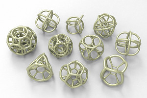 10 Polytope Beads Set - 3D Print