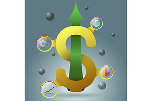 yellow dollar symbol