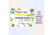Summer Camp Certificate Template, a Poster Template by LovePrintEnjoyIt (Thumbnail 2 of 2)