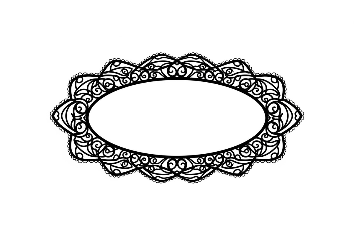 Vintage Lace Oval Frame Bundle, an Illustration by yasushie (Photo 7 of 30)