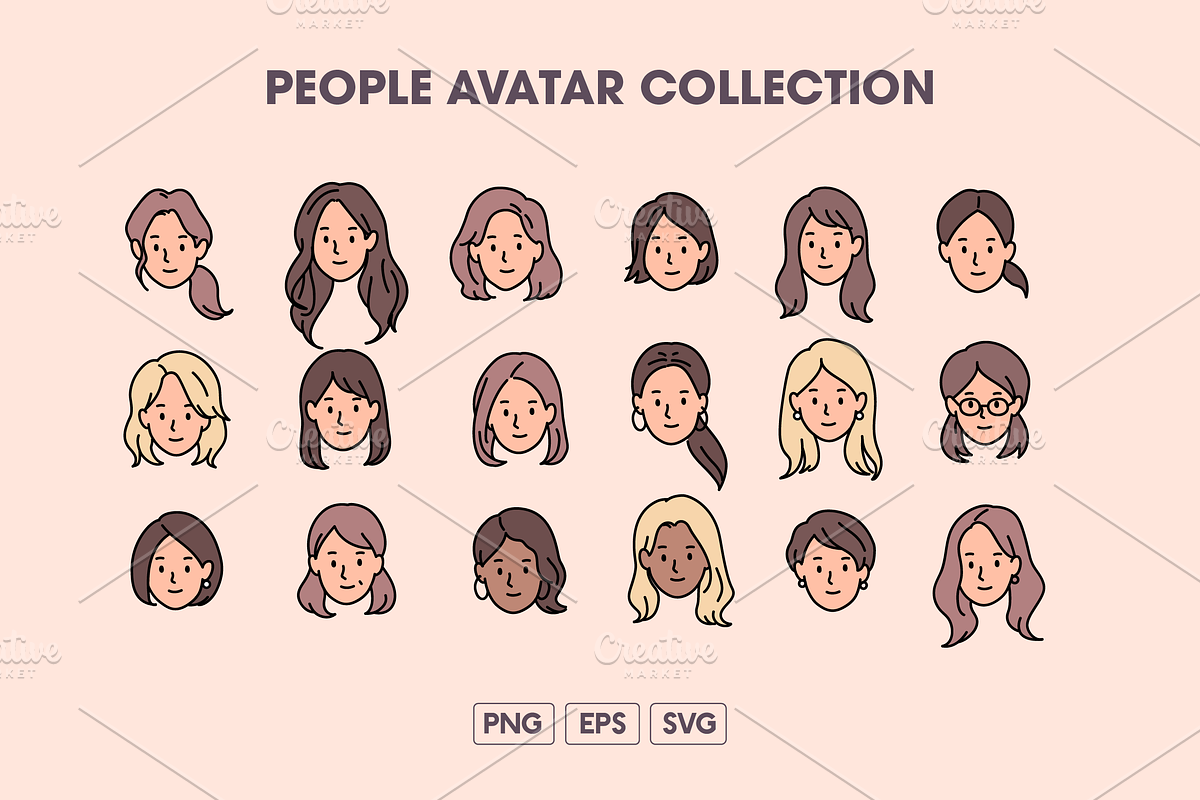 People Avatar Pack, an Object Graphic by Sinando Studio (Photo 3 of 4)
