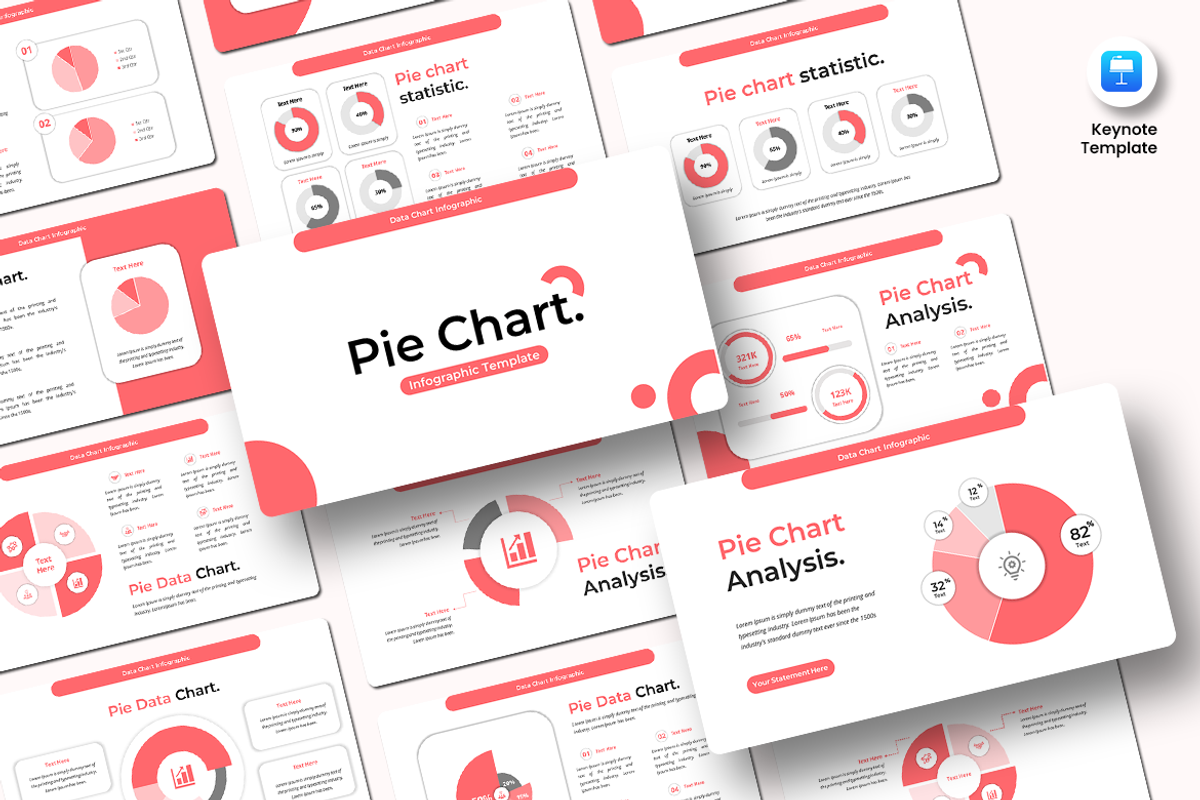 Pie Chart Infographic - Keynote, a Presentation Template by QR Design Studio (Photo 1 of 3)