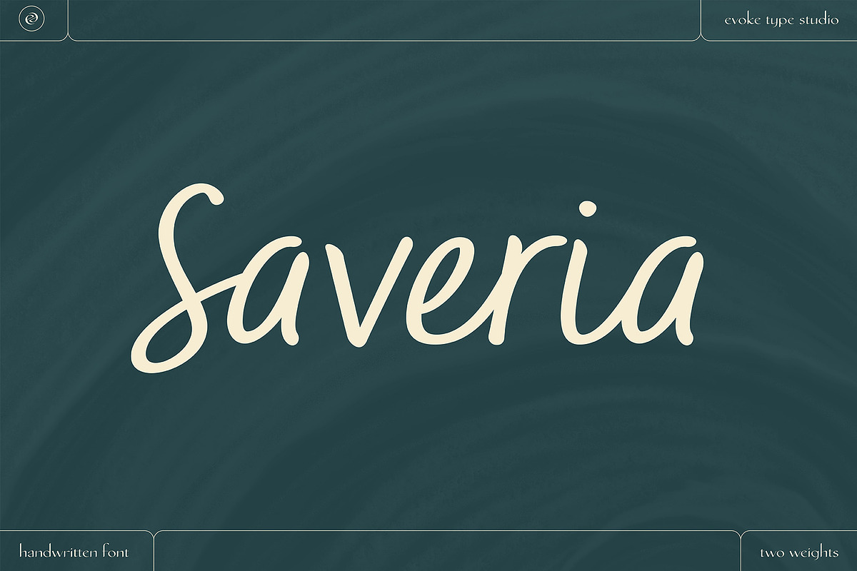 Saveria Handwritten Script Font, a Font by Evoke Type Studio (Photo 1 of 15)