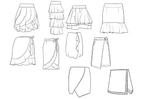 Skirts Clothing Set 1 Procreate