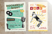 Retro & Rockabilly Vintage Vector, a Background Graphic by Catty Studio (Thumbnail 6 of 8)