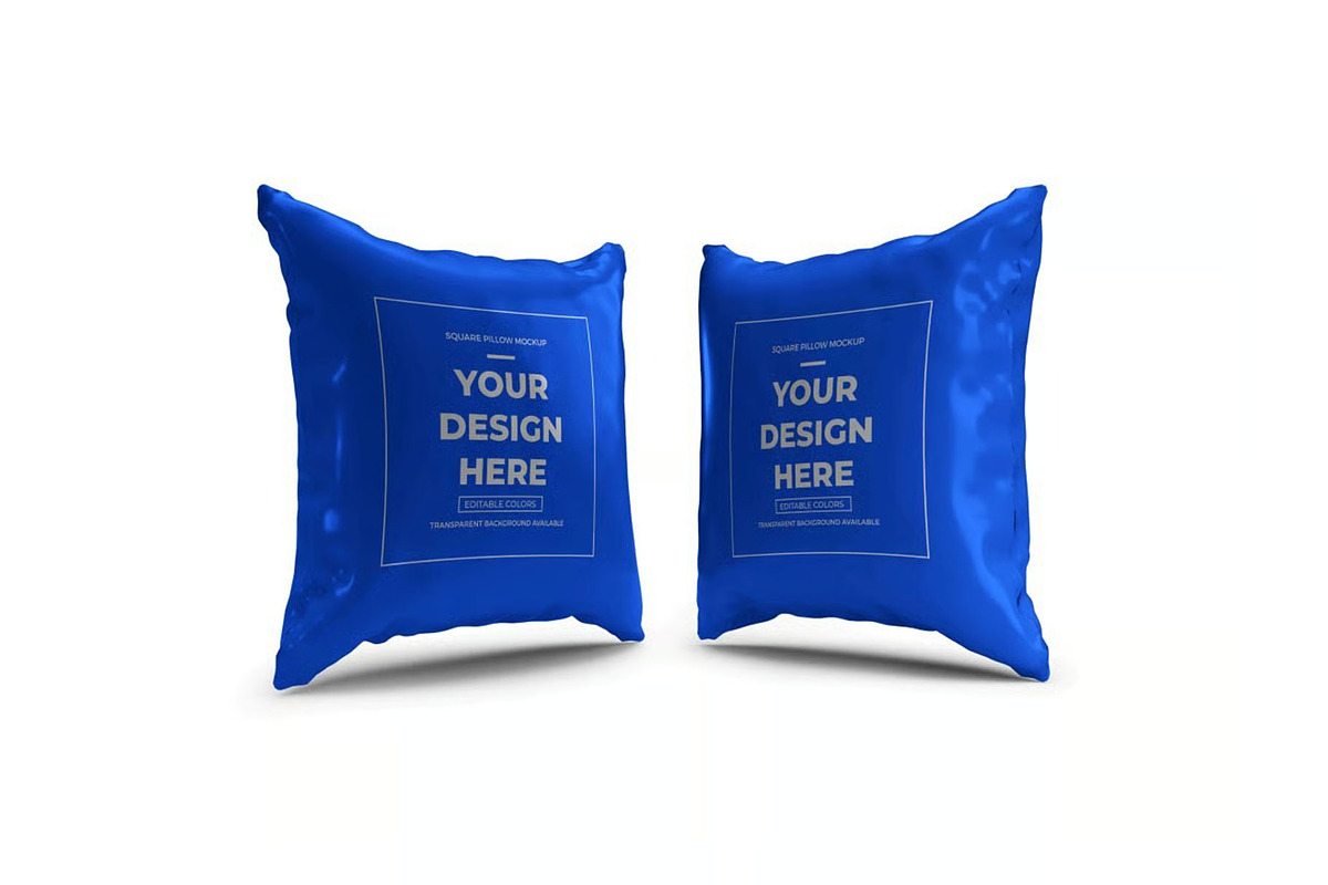 Square Pillow Cushion Mockup, a Household Mockup by DesignRushMarket (Photo 9 of 11)