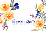 Southern Belle - Watercolor Floral S, an Illustration by SmallHouseBigPony (Thumbnail 3 of 5)