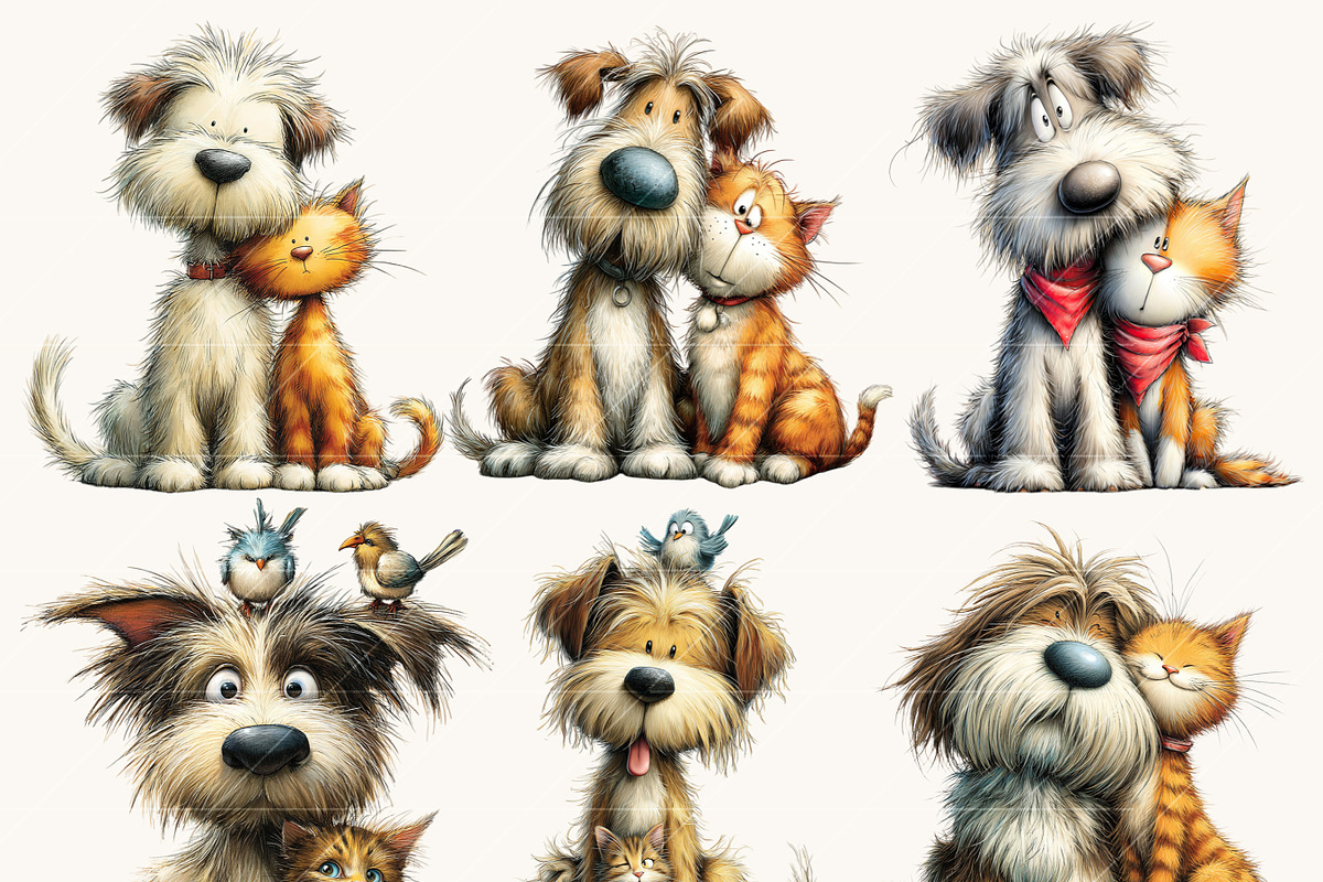 Quirky Dog and Cat Friendship, an Animal Illustration by Design Scotch (Photo 8 of 9)