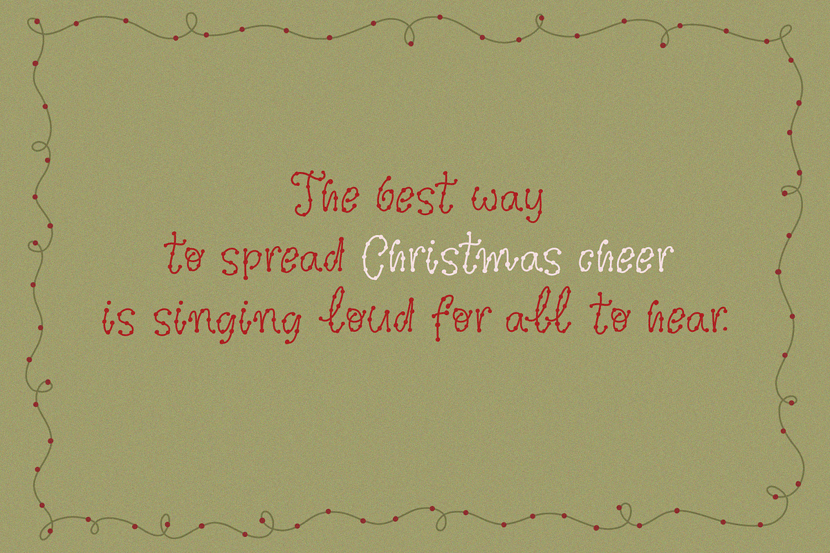 Holiday String - Vintage Dotted Font, a Handwritten Font by AnMark (Photo 3 of 10)
