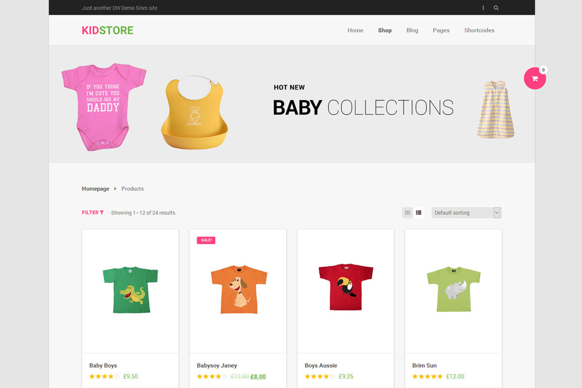 DW KidStore - WP eCommerce Theme, a WordPress Template by DesignWall (Photo 2 of 6)