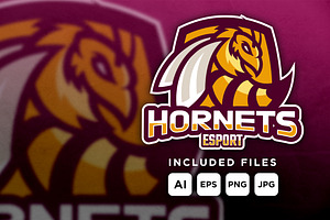 Hornets - Mascot Logo For A Team