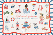 Riviera Summer Illustration & Frames, a Seasonal Illustration by Essentially Nomadic (Thumbnail 1 of 10)