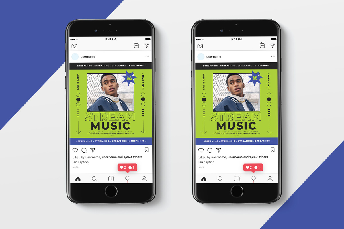Music Streaming Instagram Post Flyer, a Flyer Template by Tokosatsu (Photo 2 of 5)