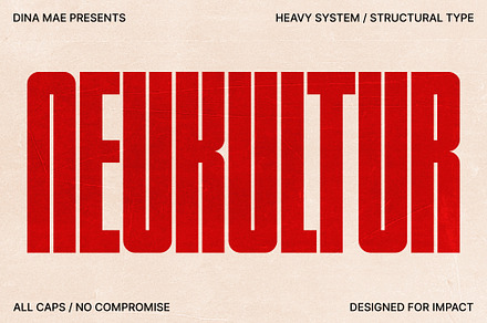 NEUKULTUR - Compressed Display Font, a Sans Serif Font by Dina Mae