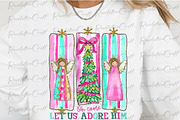 Oh Come Let us Adore Him,Preppy Xmas, an Illustration by OK Design (Thumbnail 2 of 4)