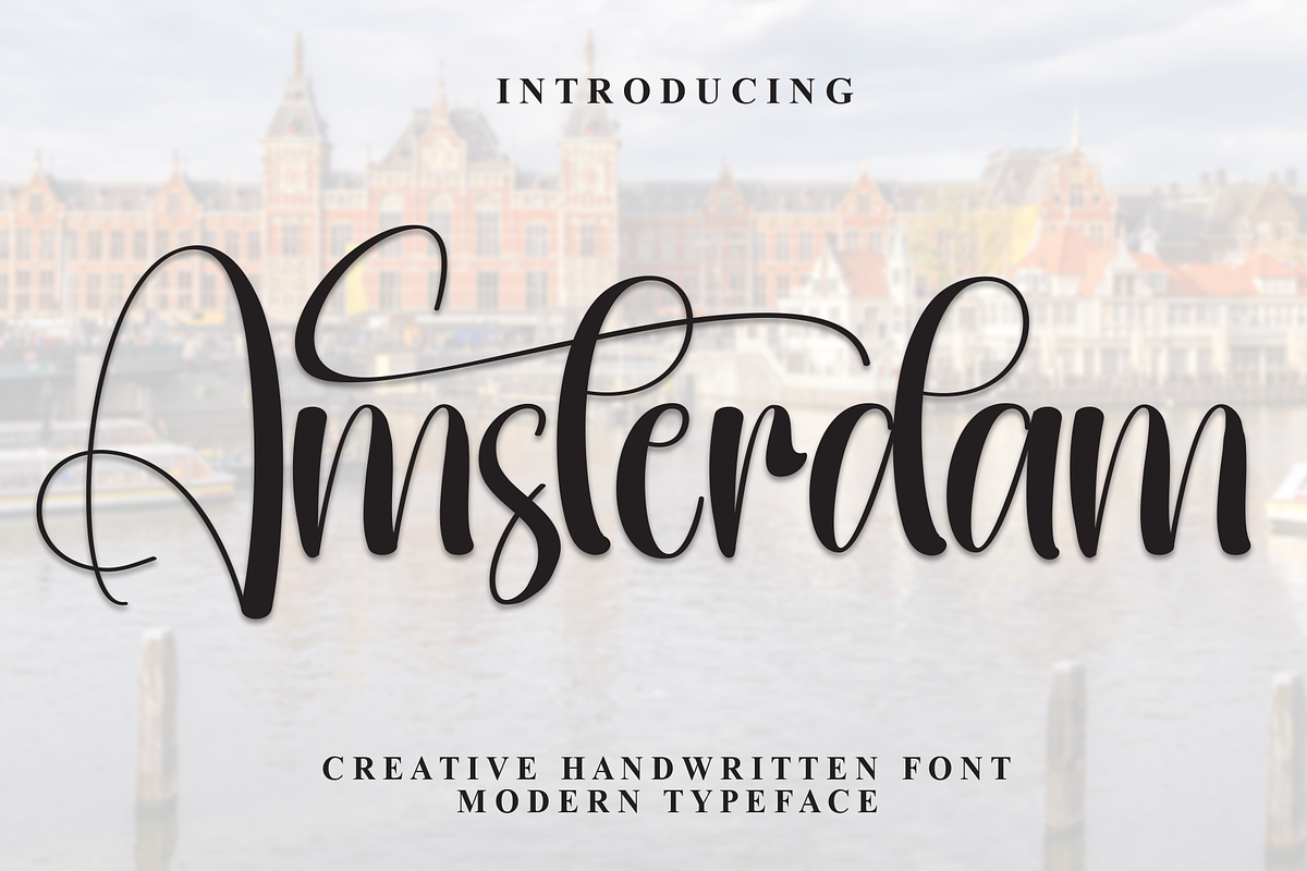 Amsterdam | Script Font, a Handwritten Font by Scratchones (Photo 1 of 9)