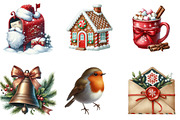 Christmas Winter Clipart, an Illustration by DreamArtGraphic (Thumbnail 4 of 6)