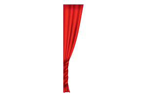 Red Curtains Realistic