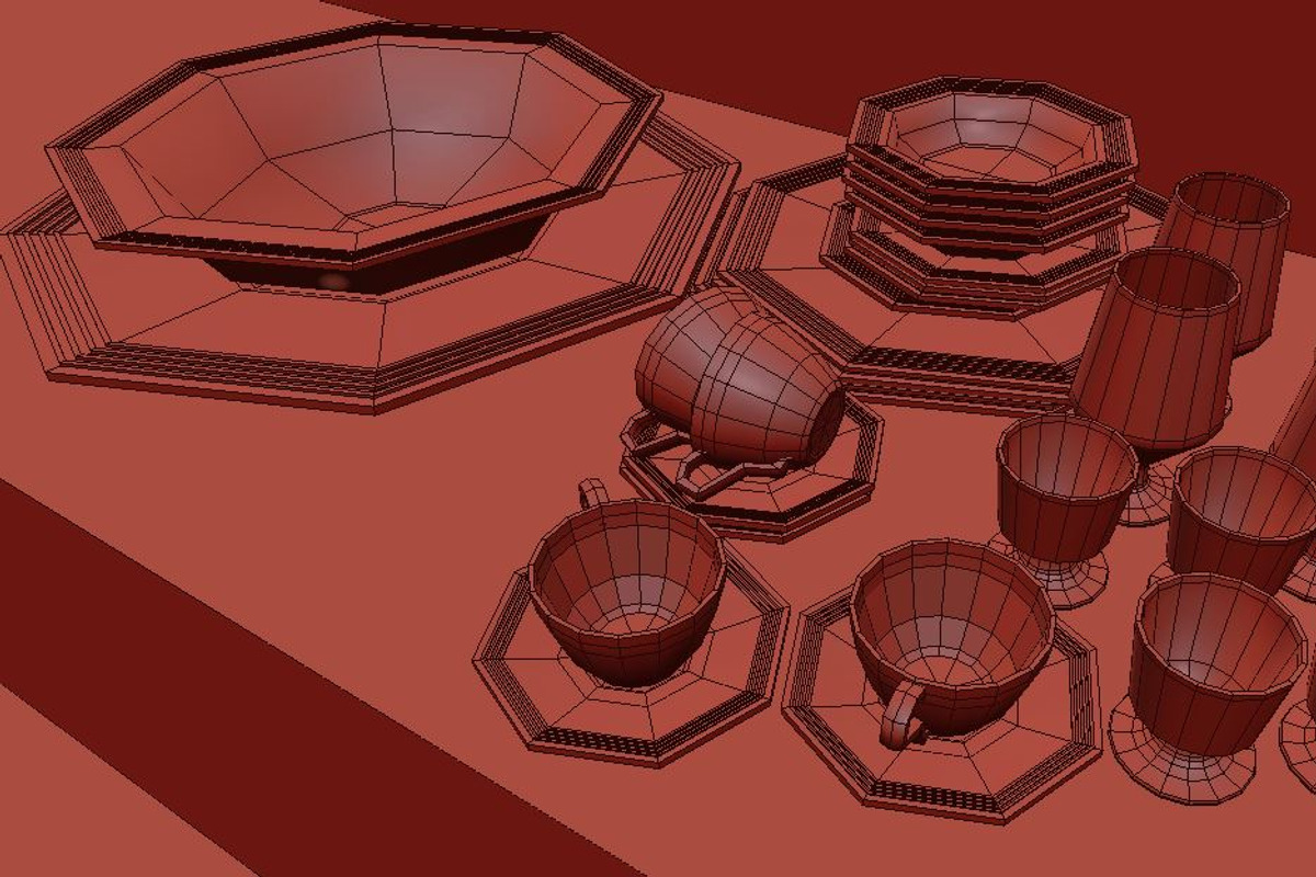 Contemporary Dinnerware, an Object 3D Model by kjpargeterimages (Photo 7 of 7)