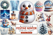 Festive Winter Wonderland Set, an Illustration by RobertsArt (Thumbnail 1 of 7)
