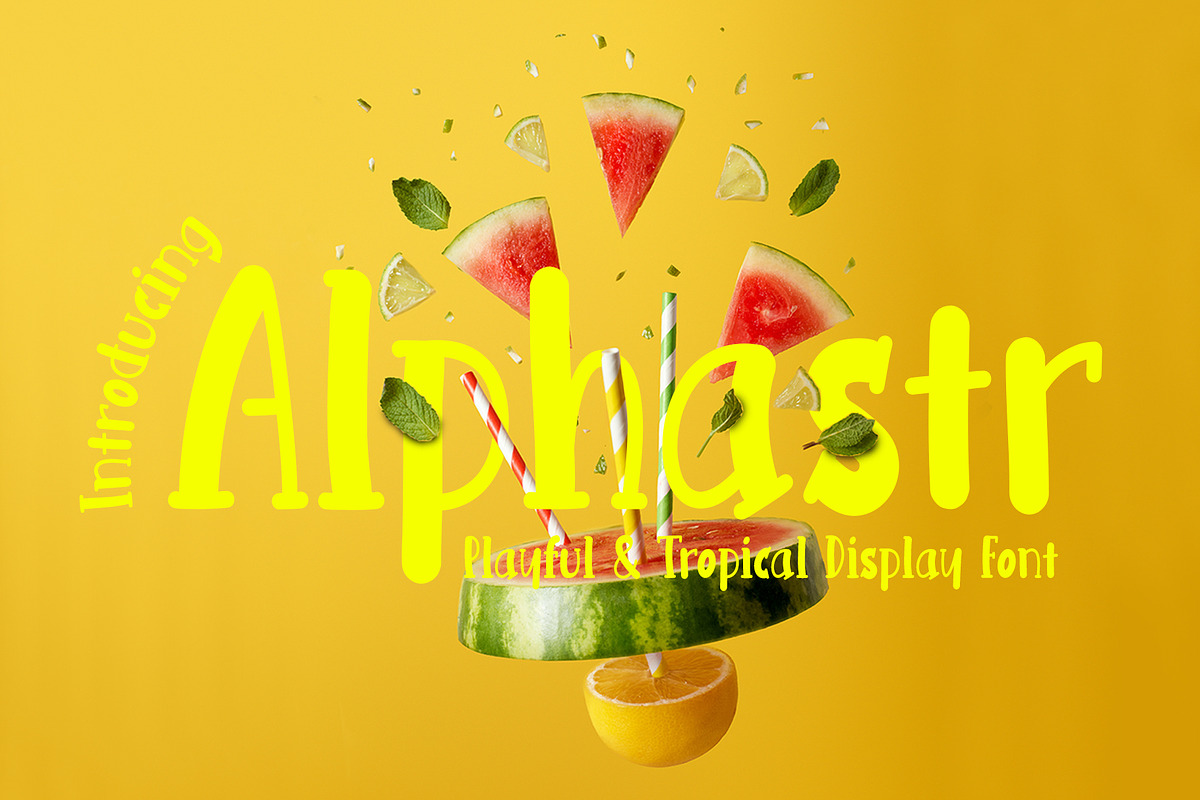 Alphastr A Playful & Tropical Font, a Handwritten Font by Tera Asset Garage (Photo 1 of 7)