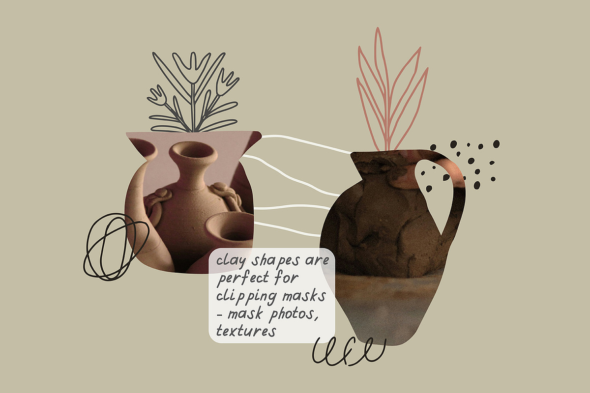 224 POTTERY CLIPART - HAND DRAWN, an Object Illustration by JuDesign (Photo 19 of 25)