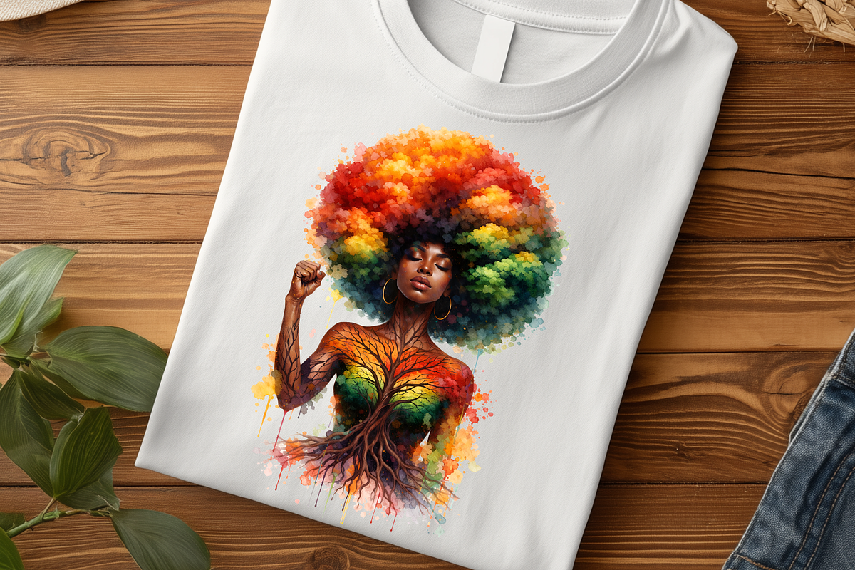 Black History Month PNG Afro Woman, a Person Illustration by SugarCloudStudioArt (Photo 2 of 3)