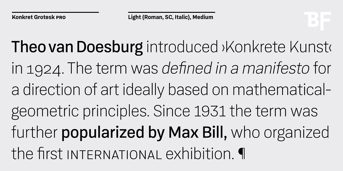 BF Konkret Grotesk Pro, a Sans Serif Font by BrassFonts (Photo 7 of 14)