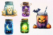 Halloween Mason Jar Clipart, an Illustration by Dream Creation (Thumbnail 7 of 7)