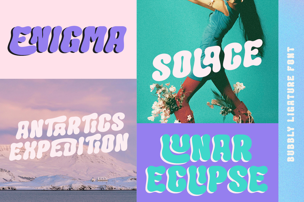 Lakotha - Bubble Ligature Font, a Sans Serif Font by Say Studio (Photo 3 of 12)