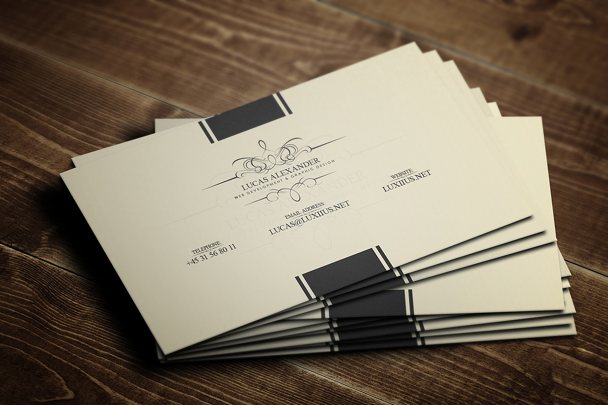Hereford Vintage Business Card, a Business Card Template by Lucas Alexander (Photo 2 of 5)