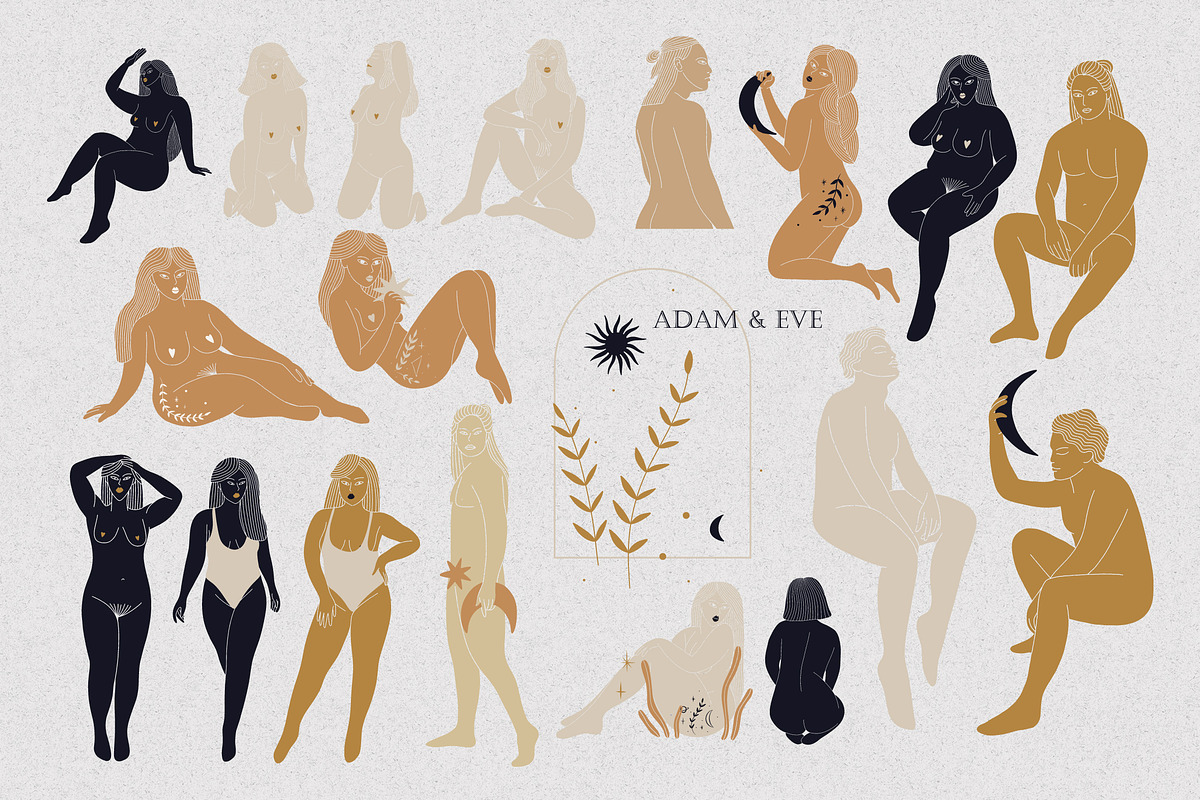 Adam and Eve, a Person Illustration by Chikovnaya (Photo 12 of 14)