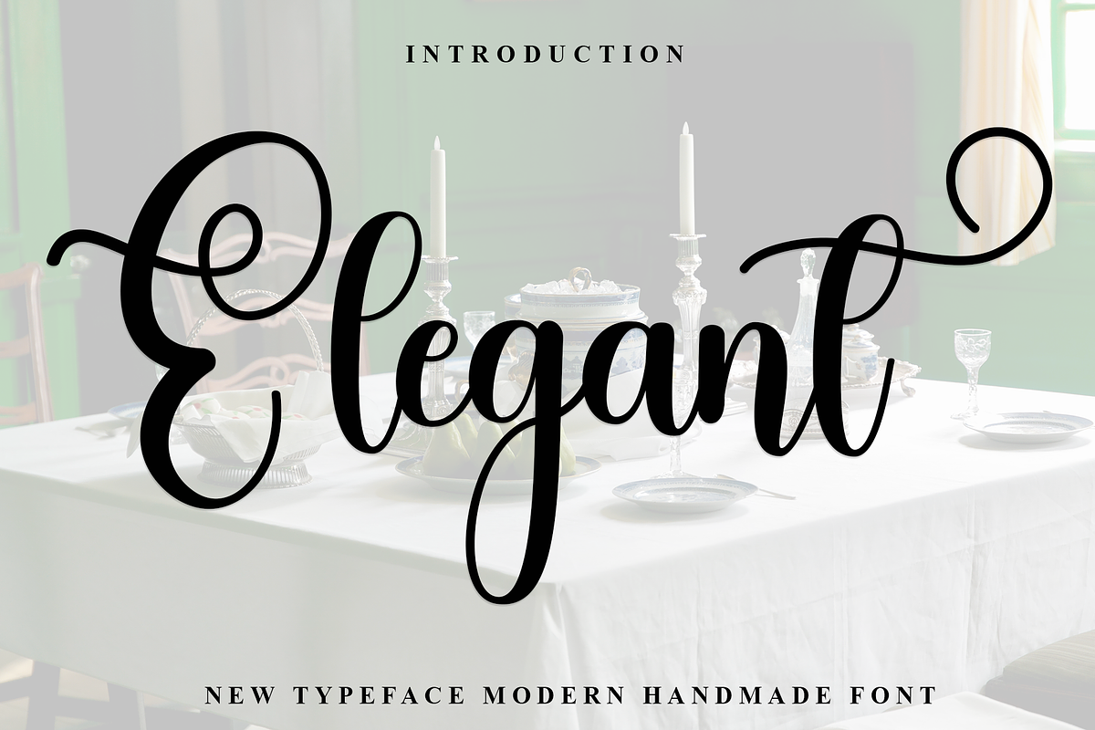 Elegant, a Handwritten Font by InermediaSTUDIO (Photo 1 of 8)
