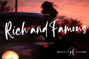 Rich and Famous, a Script Font by N (Thumbnail 1 of 10)
