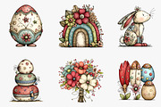 Boho Easter Elements Bundle, an Illustration by CreationArt (Thumbnail 3 of 7)