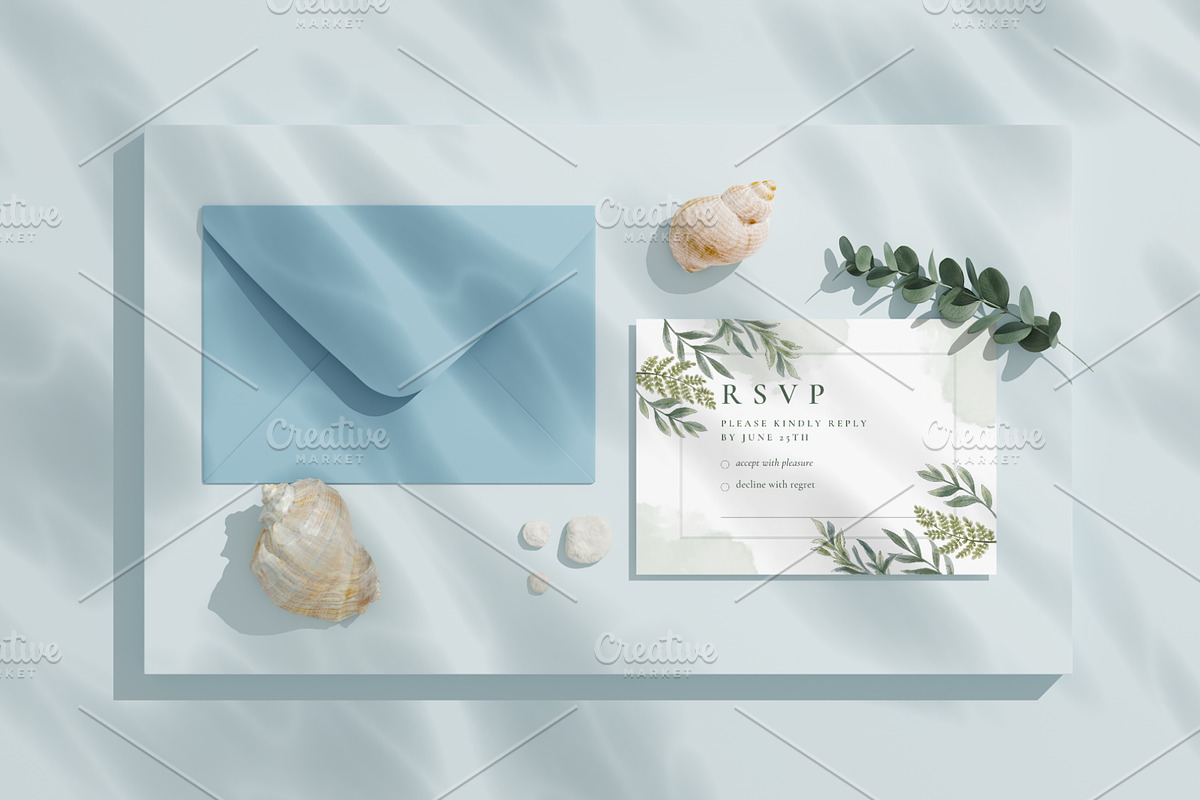 Green Leafy Wedding Templates, a Templates & Theme by TheSimplySereneShop (Photo 3 of 4)