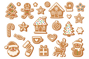Christmas gingerbread cookies of, an Object Illustration by Barsuk's Shop