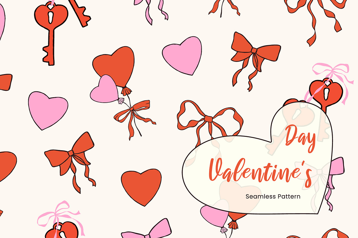 Whimsical Valentine Seamless Pattern, a Pattern Graphic by Groovy Arts (Photo 1 of 5)